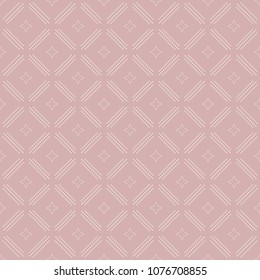 Seamless background for your designs. Modern vector ornament. Geometric abstract purple and white pattern