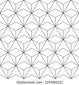 Seamless background for your designs. Modern vector black and white ornament. Geometric abstract pattern