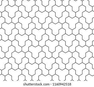 Seamless background for your designs. Modern vector black and white ornament. Geometric abstract pattern