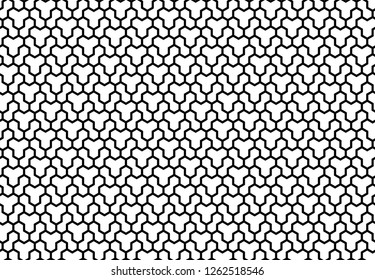 Seamless background for your designs. Modern vector ornament. Geometric abstract black and white pattern