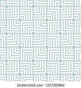 Seamless background for your designs. Modern vector ornament. Geometric abstract light blue and white pattern