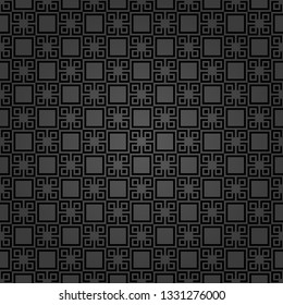 Seamless background for your designs. Modern vector dark ornament. Geometric abstract pattern
