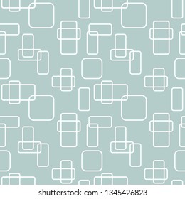 Seamless background for your designs. Modern vector light blue and white ornament. Geometric abstract pattern