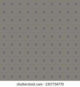 Seamless background for your designs. Modern vector golden ornament. Geometric abstract pattern