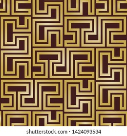 Seamless background for your designs. Modern vector golden ornament. Geometric abstract pattern