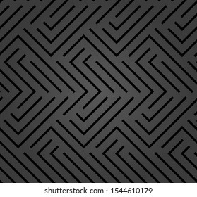 Seamless background for your designs. Modern vector ornament. Geometric abstract black pattern