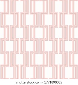 Seamless background for your designs. Modern vector pink and white ornament. Geometric abstract pattern