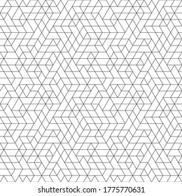 Seamless background for your designs. Modern vector black and white ornament. Geometric abstract pattern