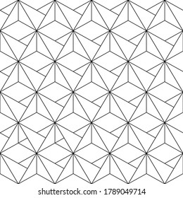 Seamless background for your designs. Modern vector black and white ornament. Geometric abstract pattern