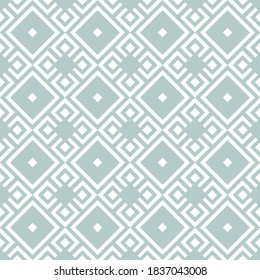 Seamless background for your designs. Modern vector ornament. Geometric abstract light blue and white pattern