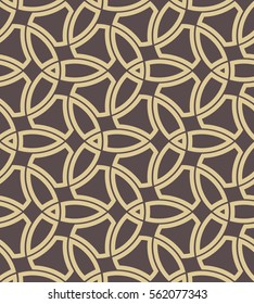 Seamless background for your designs. Modern vector golden ornament. Geometric abstract pattern