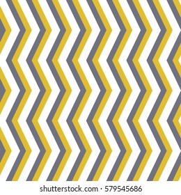 Seamless background for your designs. Modern vector ornament with black and golden zigzags. Geometric abstract pattern