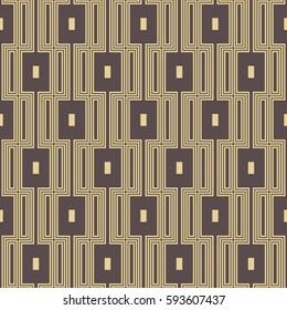 Seamless background for your designs. Modern vector golden ornament. Geometric abstract pattern