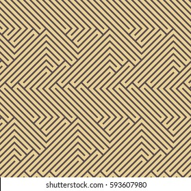 Seamless background for your designs. Modern vector golden ornament. Geometric abstract pattern