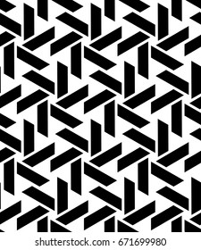 Seamless background for your designs. Modern vector black and white ornament. Geometric abstract pattern