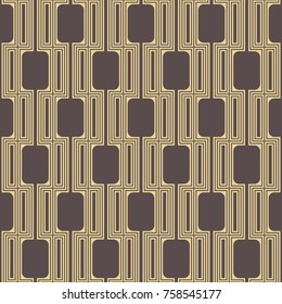 Seamless background for your designs. Modern vector golden ornament. Geometric abstract pattern