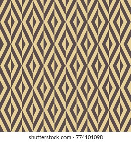 Seamless background for your designs. Modern vector brown and golden ornament. Geometric abstract pattern