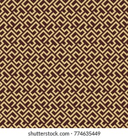 Seamless background for your designs. Modern vector ornament. Geometric abstract golden pattern