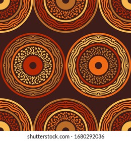 Seamless background with Zebra stripes and Leopard spots. African animals. Vector illustration for web design or print.