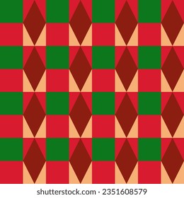 Nahtloser Hintergrund mit Zickzack, Imitation Stricken. Schachbrettmuster Traditionelles Gewebe nahtlose Vektorgrafik. Geeignet für Dekorationspapier, Design, Konzept, Kleidung, Umhüllung, Handwerk