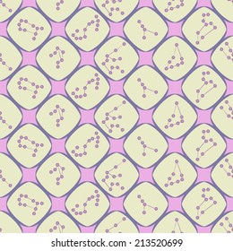 seamless background with zodiac constellations