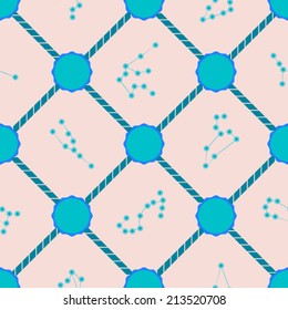 seamless background with zodiac constellations