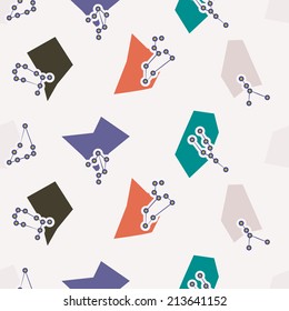 seamless background with zodiac constellations