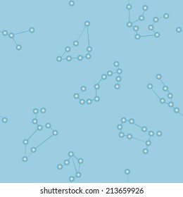 seamless background with zodiac constellations
