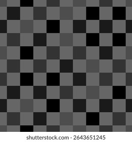 Seamless background-pattern of many squares in a checkerboard pattern in different shades of gray. For the design of your designs. For stylish neutral backgrounds and geometric patterns