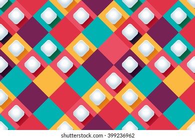 Seamless backgrounds with abstract elements. Vector illustration