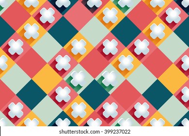 Seamless backgrounds with abstract elements. Vector illustration