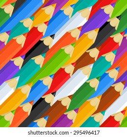 Seamless backgrounds with colored pencils.
Flat colors only, no gradients.