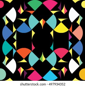 Seamless backgrounds with colorful shapes