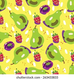 seamless backgrounds with fruits
