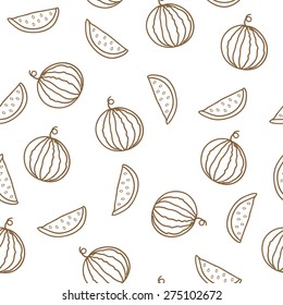 Seamless backgrounds with hand drawn watermelons for your design