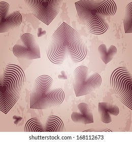 seamless backgrounds with hearts. Vector. St Valentine's day
