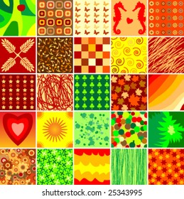 Seamless backgrounds with warm colors