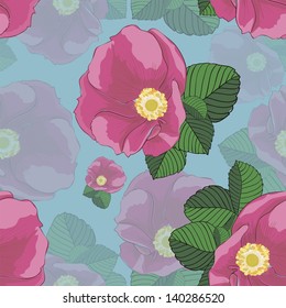 seamless backgrounds of wild roses. vector
