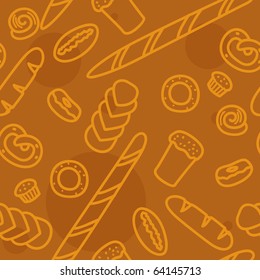 Seamless Bakery pattern. Vector