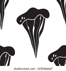 Seamless baking pattern. Bread, donuts, pies, croissants, cookies with berries. Black and white icons for the menu. Print. Delicious food. Flour and wheat. Thanksgiving day.