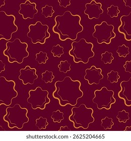 Seamless baking pattern. Cookie icons in a linear style. Vector illustration