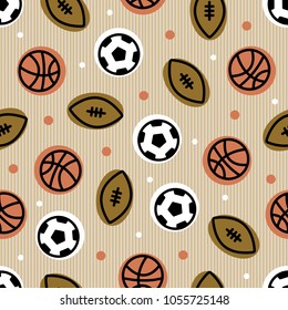 seamless ball from sport pattern background