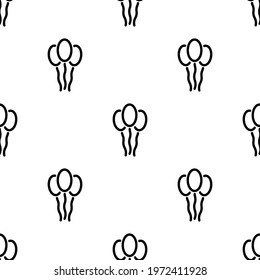 Seamless balloon pattern isolated on white background.