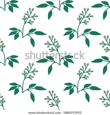 Seamless balsam torchwood vector pattern