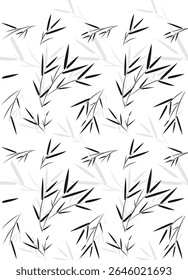 Seamless bamboo leaf pattern background