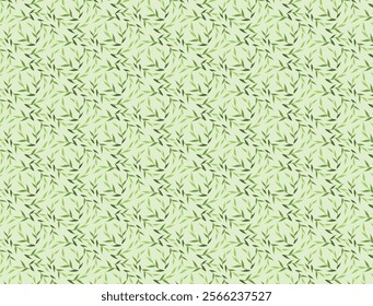 Seamless Bamboo Leaf Pattern Green Nature-Inspired Background for Eco-Friendly Packaging, Textile Designs, and Wallpaper 