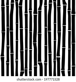 seamless bamboo pattern over white background