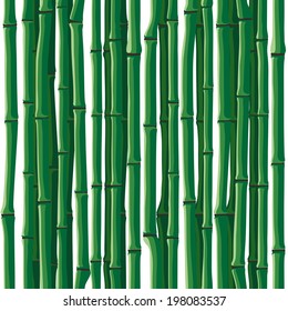 seamless bamboo pattern over white background