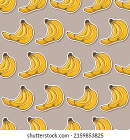 Nahtlose Cartographie-Muster für Bananen-Aufkleber
