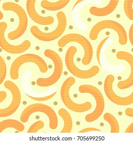 seamless banana with gold dot glitter pattern on stripe background